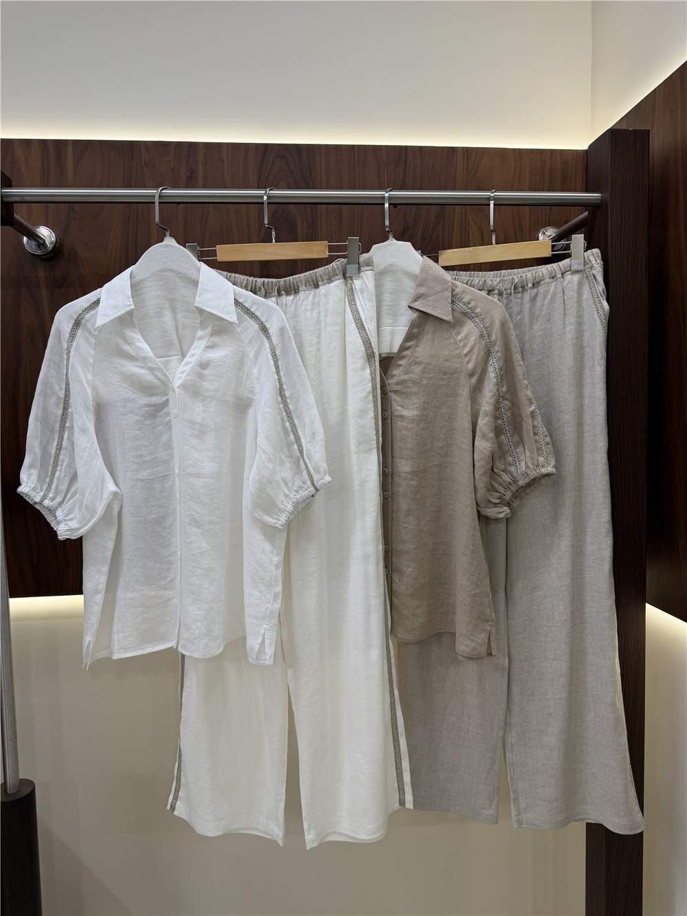 Conjunto Casual Feminino de Ca - Short Linen Drawstring avaliação e preço